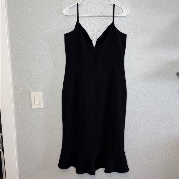 Bardot Kristen Flounce Mini Black Dress Size 14 - Picture 5 of 7